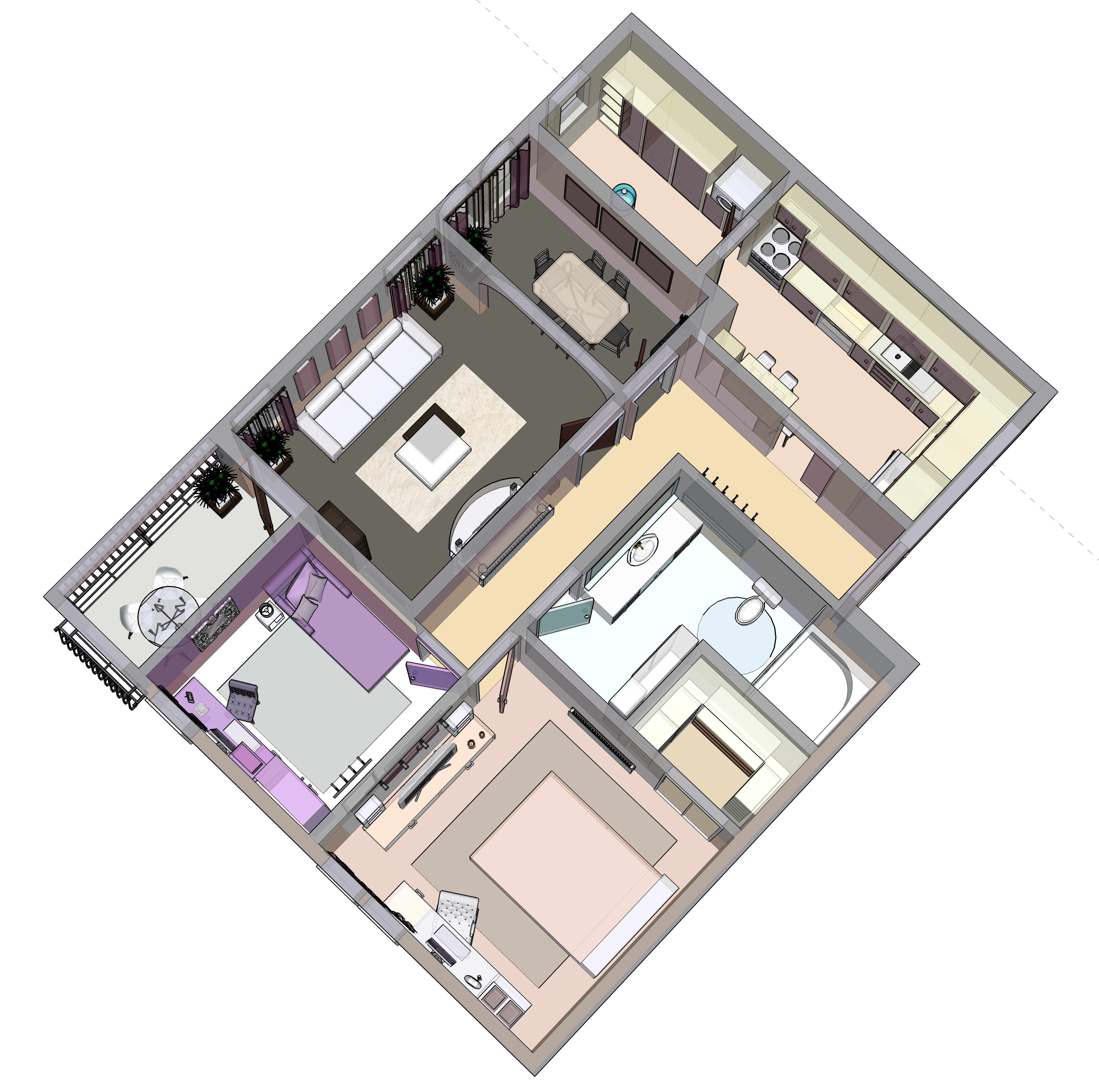 Plan apartament Apartament 2 camere