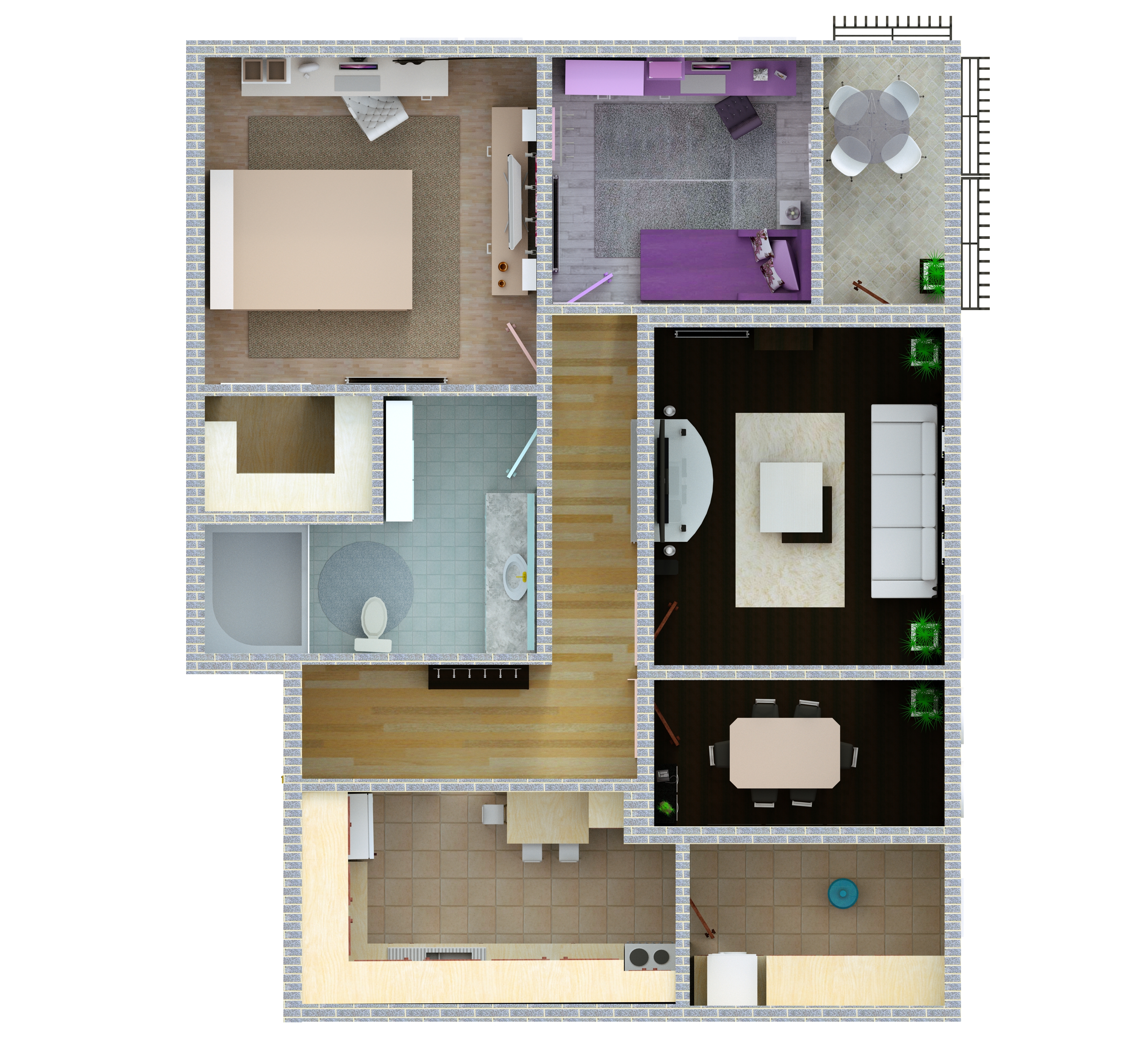 Plan apartament Apartament 3 camere